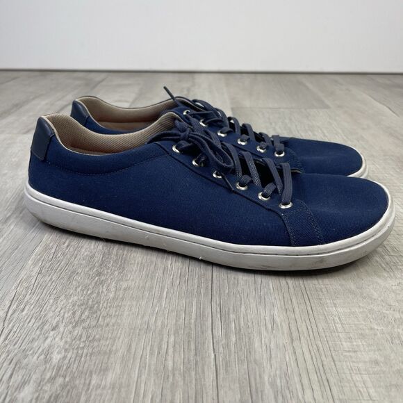 Origo Barefoot Everyday Gen 3 Mens 12 Canvas Cotton Shoes Navy Blue EUC Vivio S - Picture 4 of 10